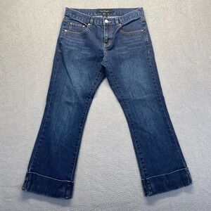 Calvin Klein Women Boot Button Dark Wash Cotton Denim‎ Jeans Size 4